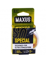 Презервативы с точками и рёбрами в пластиковом кейсе MAXUS Special - 3 шт. - Maxus - купить с доставкой в Костроме