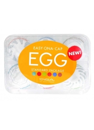 Набор из 6 мастурбаторов Tenga EGG Easy Beat с различным рельефом - Tenga - в Костроме купить с доставкой