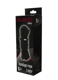 Черная веревка для шибари DELUXE BONDAGE ROPE - 5 м. - Dream Toys - купить с доставкой в Костроме