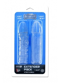 Комплект из 2 прозрачных насадок на пенис PENIS EXTENDER PACK - Dream Toys - в Костроме купить с доставкой
