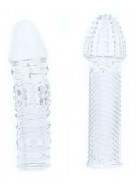 Комплект из 2 прозрачных насадок на пенис PENIS EXTENDER PACK - Dream Toys - в Костроме купить с доставкой