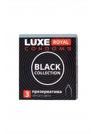 Черные презервативы LUXE Royal Black Collection - 3 шт. - Luxe - купить с доставкой в Костроме