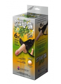 Пояс-трусики с 2 насадками Exotic-Sara - 16,5 см. - LOVETOY (А-Полимер) - купить с доставкой в Костроме