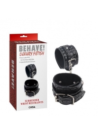 Черные наручники Surrender Wrist Restraints - Chisa - купить с доставкой в Костроме