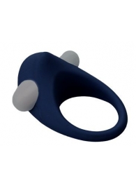 Гладкое синее эрекционное виброкольцо STIMU RING - Dream Toys - в Костроме купить с доставкой