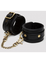 Черные оковы на ноги Bound to You Faux Leather Ankle Cuffs - Fifty Shades of Grey - купить с доставкой в Костроме