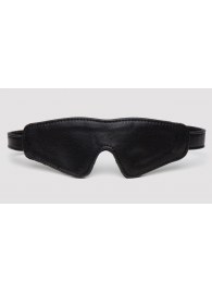 Черная плотная маска на глаза Bound to You Faux Leather Blindfold - Fifty Shades of Grey - купить с доставкой в Костроме