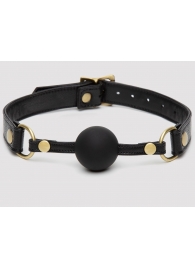 Черный кляп-шар Bound to You Faux Leather Ball Gag - Fifty Shades of Grey - купить с доставкой в Костроме