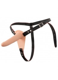 Телесный поясной страпон с вибрацией Vibrating Strap-On - 15,7 см. - Orion - купить с доставкой в Костроме