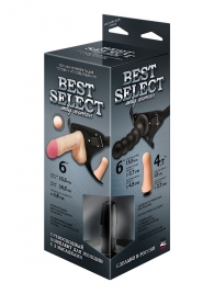 Черный пояс для женщин BEST SELECT с 3 насадками - LOVETOY (А-Полимер) - купить с доставкой в Костроме