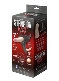 Реалистичный страпон Woman Midi с вагинальной пробкой - 19 см. - LOVETOY (А-Полимер) - купить с доставкой в Костроме