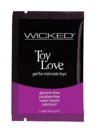 Лубрикант на водной основе для использования с игрушками WICKED Toy Love - 3 мл. - Wicked - купить с доставкой в Костроме