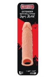 Телесная насадка EXTENDER WITH BALL STRAP 6.5 - 17 см. - Dream Toys - в Костроме купить с доставкой