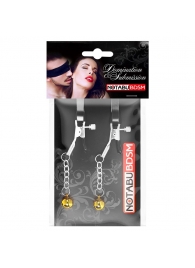 Оригинальные зажимы на соски с желтыми шариками - Notabu - купить с доставкой в Костроме