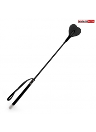 Черный стек с наконечником-сердечком - 54 см. - Notabu - купить с доставкой в Костроме