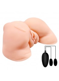 Телесная вибровагина Julie с 2 рабочими отверстиями - Baile - в Костроме купить с доставкой