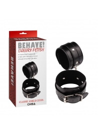 Черные оковы Classic Ankle Cuffs - Chisa - купить с доставкой в Костроме