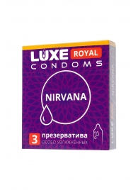 Презервативы с увеличенным количеством смазки LUXE Royal Nirvana - 3 шт. - Luxe - купить с доставкой в Костроме