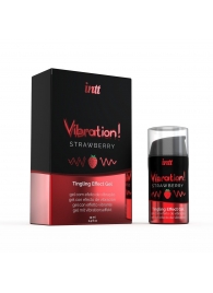 Жидкий интимный гель с эффектом вибрации Vibration! Strawberry - 15 мл. - INTT - купить с доставкой в Костроме