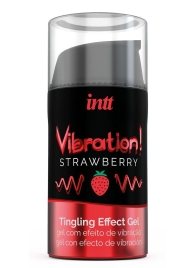 Жидкий интимный гель с эффектом вибрации Vibration! Strawberry - 15 мл. - INTT - купить с доставкой в Костроме