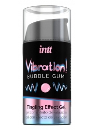 Жидкий интимный гель с эффектом вибрации Vibration! Bubble Gum - 15 мл. - INTT - купить с доставкой в Костроме