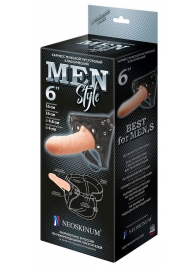 Телесный пустотелый харнесс MEN Style - 17,5 см. - LOVETOY (А-Полимер) - купить с доставкой в Костроме