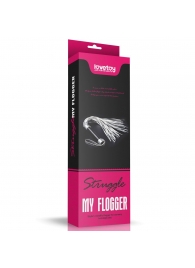 Серебристая плетка Struggle My Flogger с черной ручкой - 45 см. - Lovetoy - купить с доставкой в Костроме