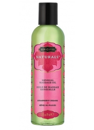 Массажное масло Naturals Strawberry Dreams с ароматом клубники - 59 мл. - Kama Sutra - купить с доставкой в Костроме