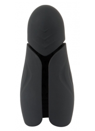Черный силиконовый вибромастурбатор с нагревом Masturbator with 2 Functions - Orion - в Костроме купить с доставкой
