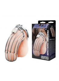 Металлическая клетка Prisoner Cock Сage с замком - BlueLine - купить с доставкой в Костроме