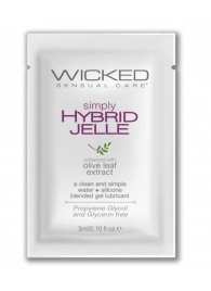 Гель-лубрикант на водно-силиконовой основе Simply Hybrid Jelle - 3 мл. - Wicked - купить с доставкой в Костроме