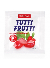 Гель-смазка Tutti-frutti со вкусом барбариса - 4 гр. - Биоритм - купить с доставкой в Костроме