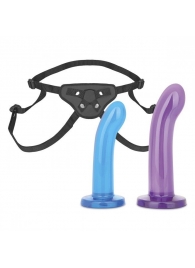 Страпон унисекс Beginners Strap-On с 2 насадками - 15 и 13 см. - Lux Fetish - купить с доставкой в Костроме
