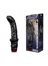 Черный вибромассажер простаты 6  Premium Prostate Massager - BlueLine - в Костроме купить с доставкой