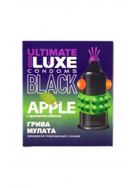 Черный стимулирующий презерватив  Грива мулата  с ароматом яблока - 1 шт. - Luxe - купить с доставкой в Костроме