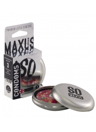 Экстремально тонкие презервативы в железном кейсе MAXUS Extreme Thin - 3 шт. - Maxus - купить с доставкой в Костроме