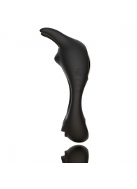 Черное эрекционное кольцо с двумя моторами Zeus Dual Vibe Cock Ring - FeelzToys - в Костроме купить с доставкой