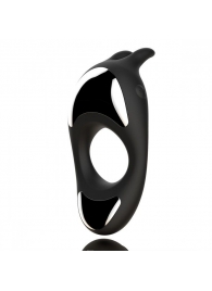 Черное эрекционное кольцо с двумя моторами Zeus Dual Vibe Cock Ring - FeelzToys - в Костроме купить с доставкой