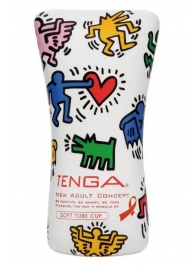 Мастурбатор-туба Keith Haring Soft Tube CUP - Tenga - в Костроме купить с доставкой
