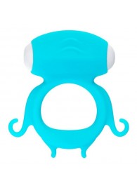 Голубое виброкольцо на пенис Sair - A-toys - в Костроме купить с доставкой