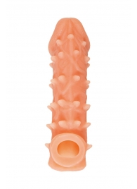 Телесная закрытая насадка с пупырышками Cock Sleeve Size M - 15,6 см. - KOKOS - в Костроме купить с доставкой