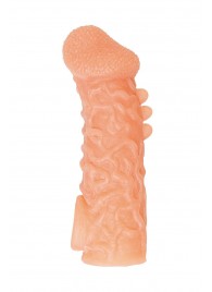 Телесная закрытая насадка с шершавой головкой Cock Sleeve Size S - 13,8 см. - KOKOS - в Костроме купить с доставкой