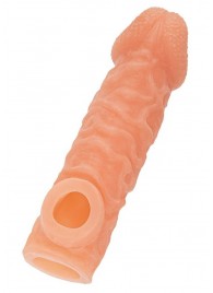 Телесная закрытая насадка с шершавой головкой Cock Sleeve Size S - 13,8 см. - KOKOS - в Костроме купить с доставкой