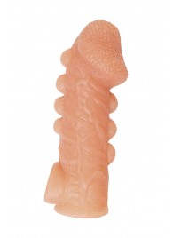 Телесная закрытая насадка с шишечками Cock Sleeve Size S - 13,8 см. - KOKOS - в Костроме купить с доставкой