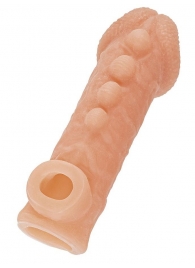 Телесная закрытая насадка с шишечками Cock Sleeve Size L - 17,6 см. - KOKOS - в Костроме купить с доставкой