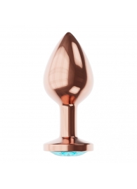 Пробка цвета розового золота с малиновым кристаллом Diamond Topaz Shine L - 8,3 см. - Lola Games - купить с доставкой в Костроме