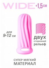 Розовый фаллоудлинитель Homme Wide - 11 см. - Lola Games - в Костроме купить с доставкой