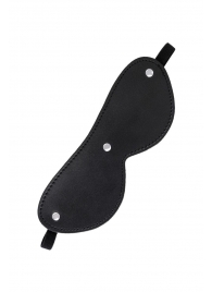 Черная кожаная маска Anonymo с мягким подкладом - ToyFa - купить с доставкой в Костроме