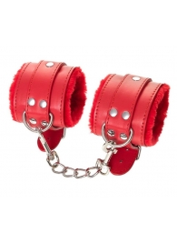 Красные наручники Anonymo из искусственной кожи - ToyFa - купить с доставкой в Костроме