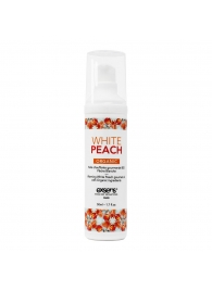 Разогревающее массажное масло Gourmet White Peach Organic с органическими ингредиентами - 50 мл. - Exsens - купить с доставкой в Костроме